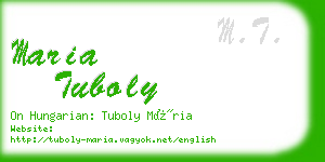 maria tuboly business card